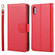 iPhone X / XS Plain Weave Cowhide Leather Phone Case - Red