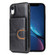 iPhone X / XS PU + TPU + PC Shockproof Back Cover Case with Card Slot & Holder - Black