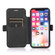 iPhone X / XS Push Window Double Buckle PU + Silicone Horizontal Flip Leather Case with Holder & Card Slot - Black