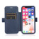 iPhone X / XS Push Window Double Buckle PU + Silicone Horizontal Flip Leather Case with Holder & Card Slot - Blue