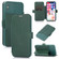 iPhone X / XS Push Window Double Buckle PU + Silicone Horizontal Flip Leather Case with Holder & Card Slot - Green