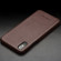 iPhone X / XS QIALINO Shockproof Cowhide Leather Protective Case - Dark Brown