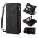 iPhone X / XS Retro Frosted Horizontal Flip Leather Case with Holder & Card Slot & Wallet & Zipper Pocket & Lanyard - Black