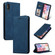 iPhone X / XS Retro Skin Feel Business Magnetic Horizontal Flip Leather Case - Navy Blue