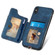 iPhone X / XS Retro Skin-feel Ring Multi-card Wallet Phone Case - Blue