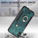 iPhone X / XS Retro Skin-feel Ring Multi-card Wallet Phone Case - Green