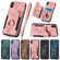 iPhone X / XS Retro Skin-feel Ring Multi-card Wallet Phone Case - Purple