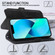 iPhone X / XS RFID Geometric Line Flip Leather Phone Case - Black