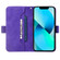 iPhone X / XS RFID Geometric Line Flip Leather Phone Case - Purple