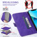 iPhone X / XS RFID Geometric Line Flip Leather Phone Case - Purple