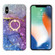 iPhone X / XS Ring Holder 2.0mm Airbag TPU Phone Case - Blue Purple Marble