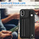 iPhone X / XS Shockproof Leather Phone Case with Wrist Strap - Black