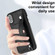 iPhone X / XS Shockproof Leather Phone Case with Wrist Strap - Black