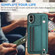 iPhone X / XS Shockproof Leather Phone Case with Wrist Strap - Green