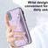 iPhone X / XS Shockproof Leather Phone Case with Wrist Strap - Purple