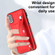 iPhone X / XS Shockproof Leather Phone Case with Wrist Strap - Red