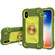 iPhone X / XS Shockproof Silicone + PC Protective Case with Dual-Ring Holder - Avocado
