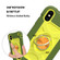 iPhone X / XS Shockproof Silicone + PC Protective Case with Dual-Ring Holder - Avocado