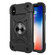 iPhone X / XS Shockproof Silicone + PC Protective Case with Dual-Ring Holder - Black
