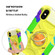 iPhone X / XS Shockproof Silicone + PC Protective Case with Dual-Ring Holder - Colorful Yellow Green