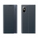 iPhone X / XS Side Window Display Magnetic Suction Plain Grain Flip PU Leather + PC Case with Holder - Dark Blue