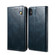 iPhone X / XS Simple Wax Crazy Horse Texture Horizontal Flip Leather Case with Card Slots & Wallet - Navy Blue