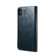 iPhone X / XS Simple Wax Crazy Horse Texture Horizontal Flip Leather Case with Card Slots & Wallet - Navy Blue