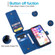 iPhone X / XS Skin Feel Business Horizontal Flip PU Leather Case with Holder & Multi-Card Slots & Wallet & Lanyard & Photo Frame - Blue