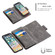iPhone X / XS Skin Feel Detachable Magnetic Zipper Horizontal Flip PU Leather Case with Multi-Card Slots & Holder & Wallet & Photo Frame & Lanyard - Grey