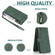 iPhone X / XS Skin-feel Crazy Horse Texture Zipper Wallet Bag Horizontal Flip Leather Case with Holder & Card Slots & Wallet & Lanyard - Dark Green