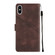 iPhone X / XS Skin-feel Embossed Leather Phone Case - Brown