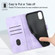 iPhone X / XS Skin-feel Embossed Leather Phone Case - Light Purple