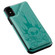 iPhone X / XS Skull Head Embossing Pattern Shockproof Protective Case with Holder & Card Slots & Wallet - Green