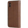 iPhone X / XS Solid Color Horizontal Flip Protective Case with Holder & Card Slots & Wallet & Photo Frame & Lanyard - Brown