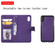 iPhone X / XS Solid Color Horizontal Flip Protective Case with Holder & Card Slots & Wallet & Photo Frame & Lanyard - Purple