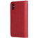 iPhone X / XS Solid Color Horizontal Flip Protective Case with Holder & Card Slots & Wallet & Photo Frame & Lanyard - Red