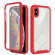 iPhone X / XS Starry Sky Solid Color Series Shockproof PC + TPU Case with PET Film - Red