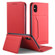 iPhone X / XS Strong Magnetism Shockproof Horizontal Flip Liquid Feel Leather Case with Holder & Card Slots & Wallet - Red