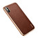 iPhone X / XS SULADA Litchi Texture Leather Electroplated Shckproof Protective Case - Brown