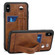 iPhone X / XS Suteni 215 Wrist Strap PU Phone Case - Brown