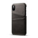 iPhone X / XS Suteni Calf Texture Protective Case with Card Slots - Black