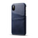 iPhone X / XS Suteni Calf Texture Protective Case with Card Slots - Blue