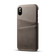 iPhone X / XS Suteni Calf Texture Protective Case with Card Slots - Grey