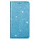 iPhone X / XS Ultrathin Glitter Magnetic Horizontal Flip Leather Case with Holder & Card Slots - Sky Blue