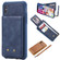 iPhone X / XS Vertical Flip Shockproof Leather Protective Case with Short Rope, Support Card Slots & Bracket & Photo Holder & Wallet Function - Blue