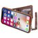 iPhone X / XS Vertical Flip Shockproof Leather Protective Case with Short Rope, Support Card Slots & Bracket & Photo Holder & Wallet Function - Coffee