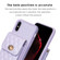 iPhone X / XS Vertical Metal Buckle Wallet Rhombic Leather Phone Case - Purple