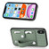 iPhone X / XS Wristband Kickstand Card Wallet Back Cover Phone Case with Tool Knife - Green