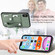 iPhone X / XS Wristband Kickstand Card Wallet Back Cover Phone Case with Tool Knife - Green