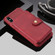 iPhone X / XS Zipper Shockproof Protective Case with Card Slots & Bracket & Photo Holder & Wallet Function - Red